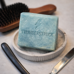 Thunderstruck Tallow Soap for Men – Aquatic After-the-Rain Fresh (Cold-Process) 4 oz