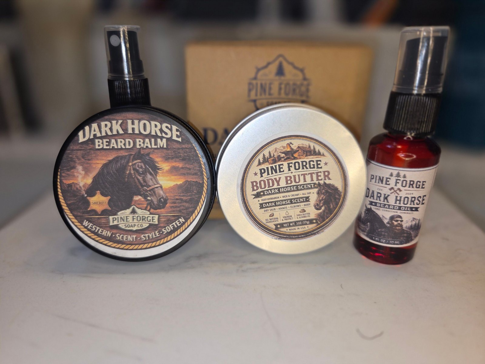 Dark Horse Full Collection — Soap, Beard Oil & Body Butter